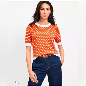 NWT Ann Taylor Loft Dotted Sweater Tee